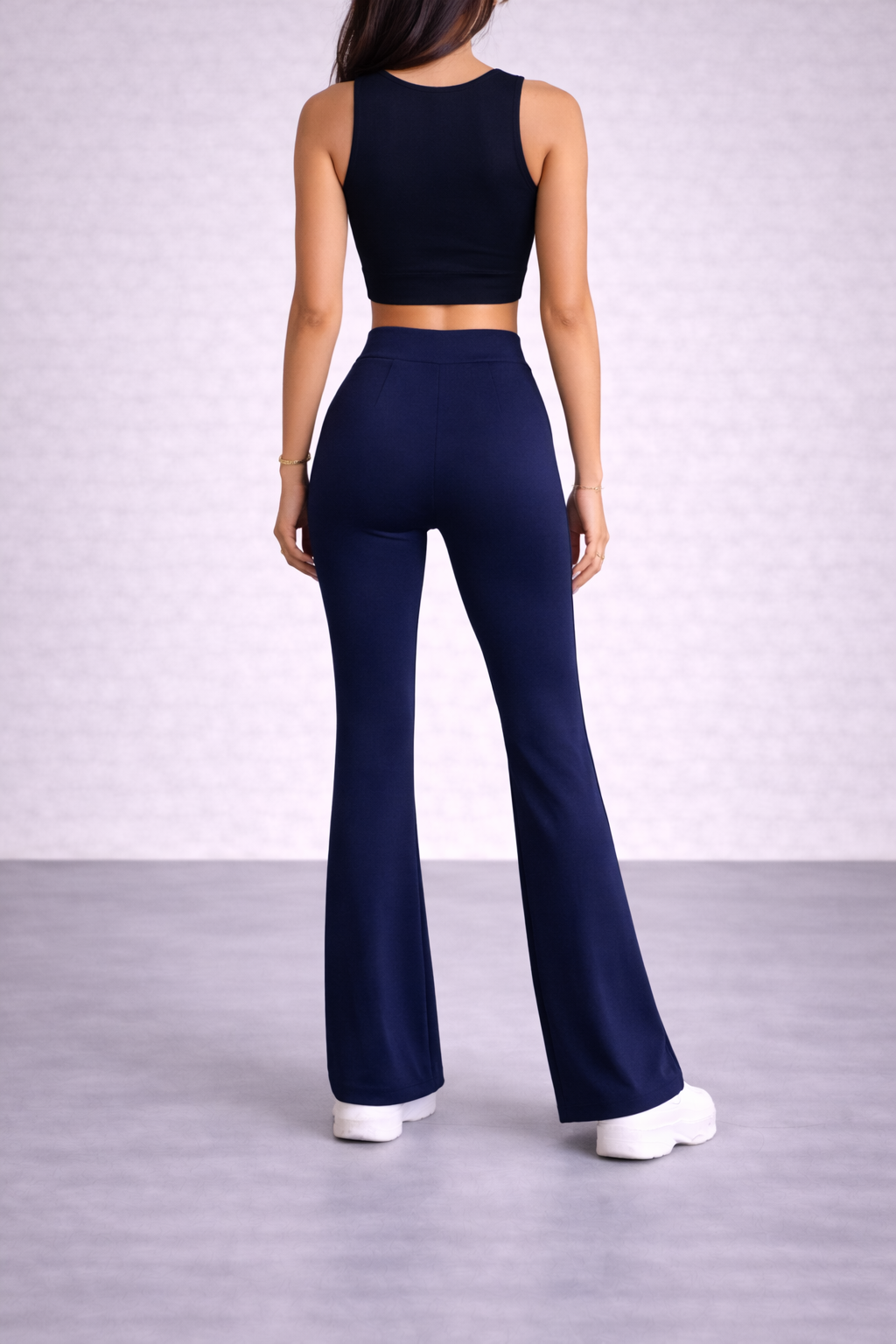 Yüksek bel toparlayıcı esnek kumaş tayt pantolon