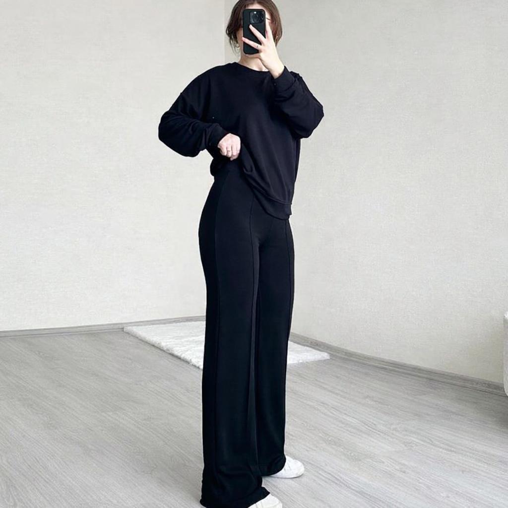 yüksek bel palazzo pantolon bel toparlayıcı fit görünüm