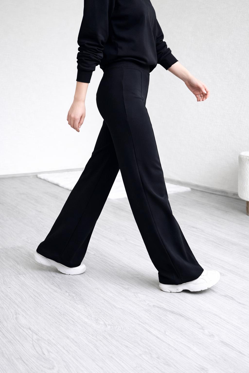 yüksek bel palazzo pantolon bel toparlayıcı fit görünüm