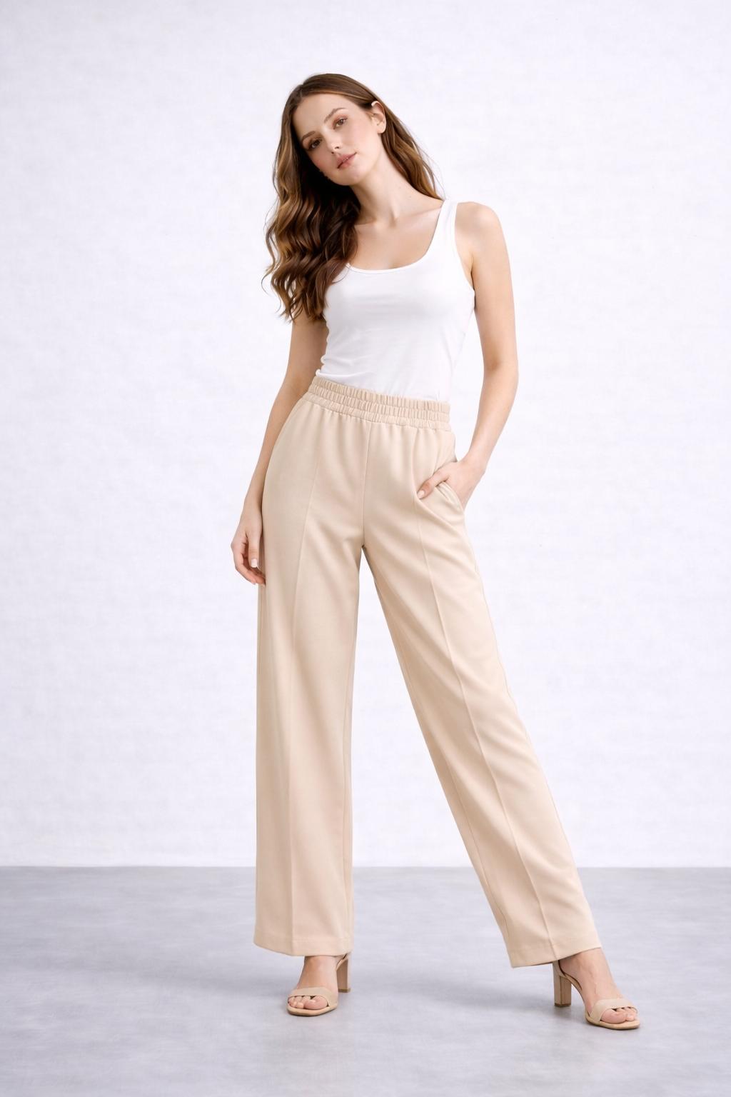 Kadın Yüksek Bel Salaş Kesim Palazzo Pantolon