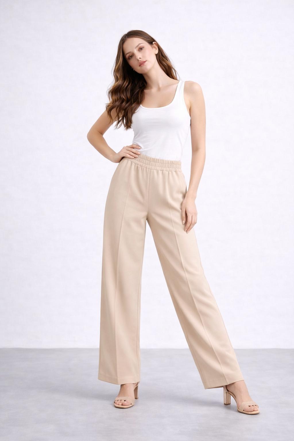 Kadın Yüksek Bel Salaş Kesim Palazzo Pantolon