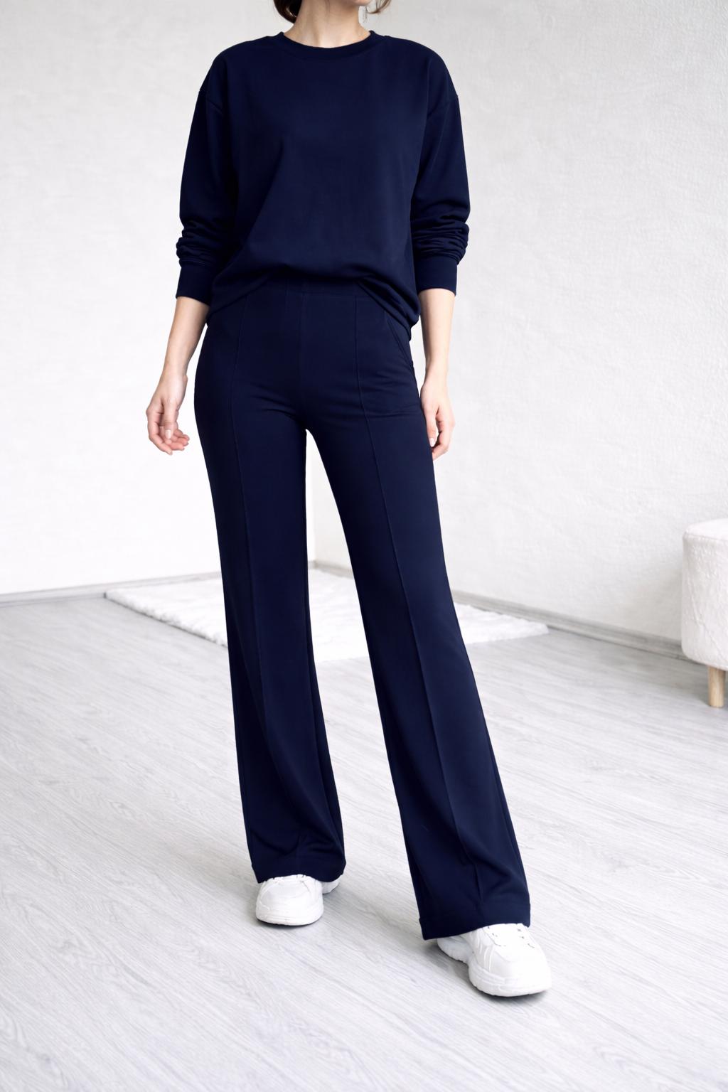 yüksek bel palazzo pantolon bel toparlayıcı fit görünüm