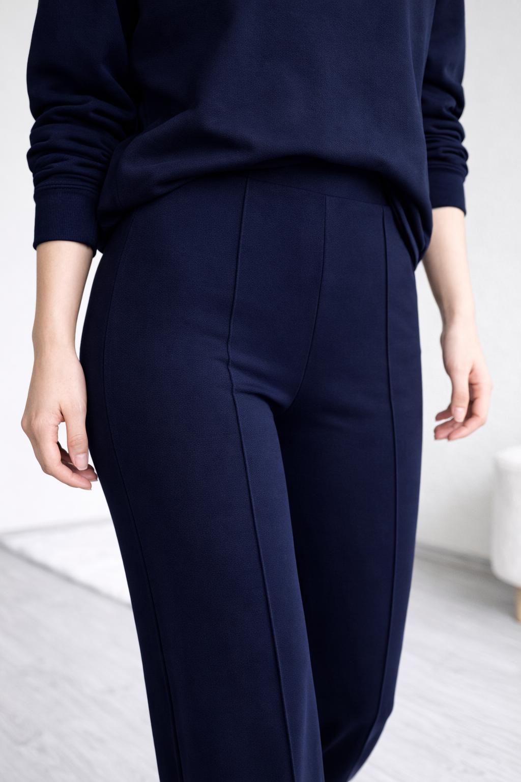 yüksek bel palazzo pantolon bel toparlayıcı fit görünüm